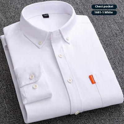 Pure Cotton Washed Oxford Woven Shirts Men