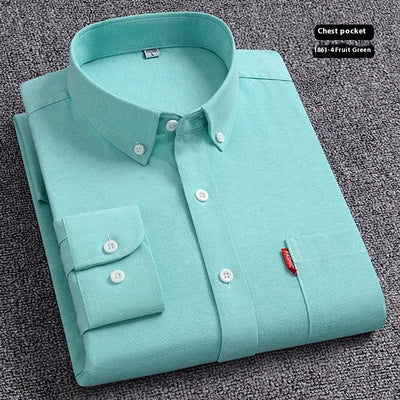 Pure Cotton Washed Oxford Woven Shirts Men