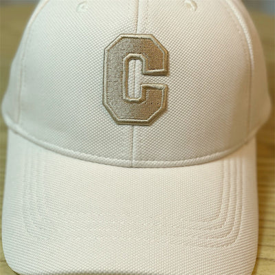 Embroidery C Letters Show Face Small Duck Tongue Cap